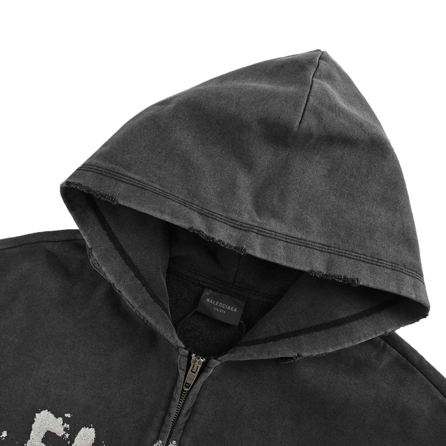 Balenciaga/巴黎世家 25Fw字母金银粉连帽外套