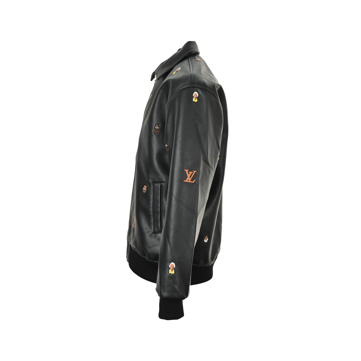 Louis Vuitton/路易威登 刺绣logo动漫皮衣外套