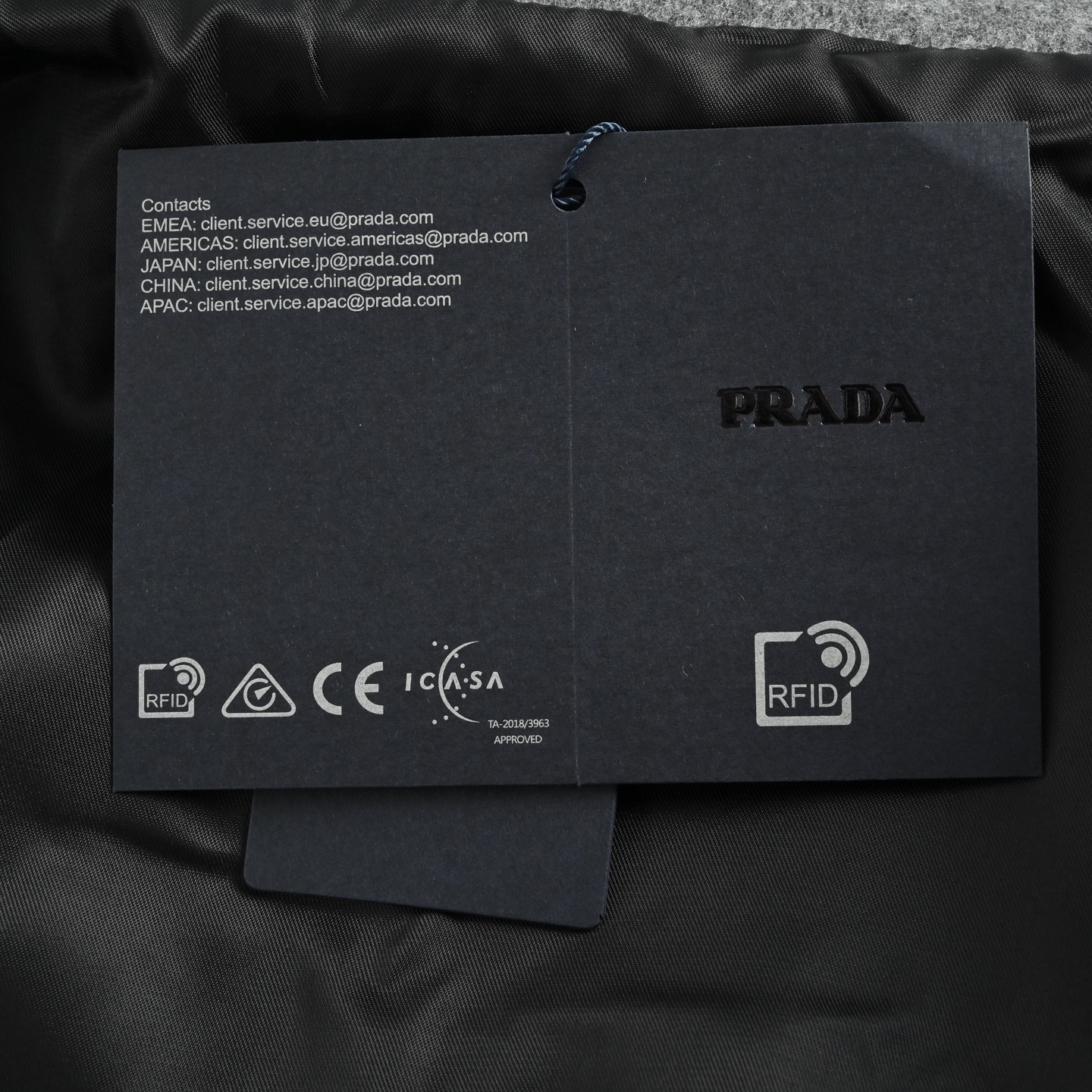 Prada/普拉达 羊绒三角标衬衫夹克外套 灰色