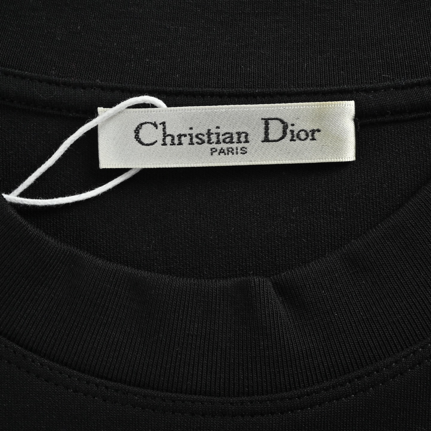Dior/迪奥 标语刺绣长袖T恤 黑色 白色