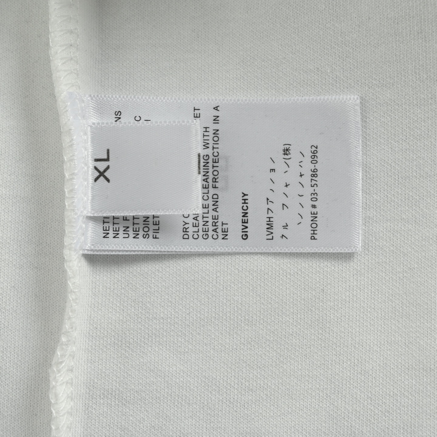GIVENCHY/纪梵希 25Fw 宫格字母logo刺绣长袖T恤 黑色 白色