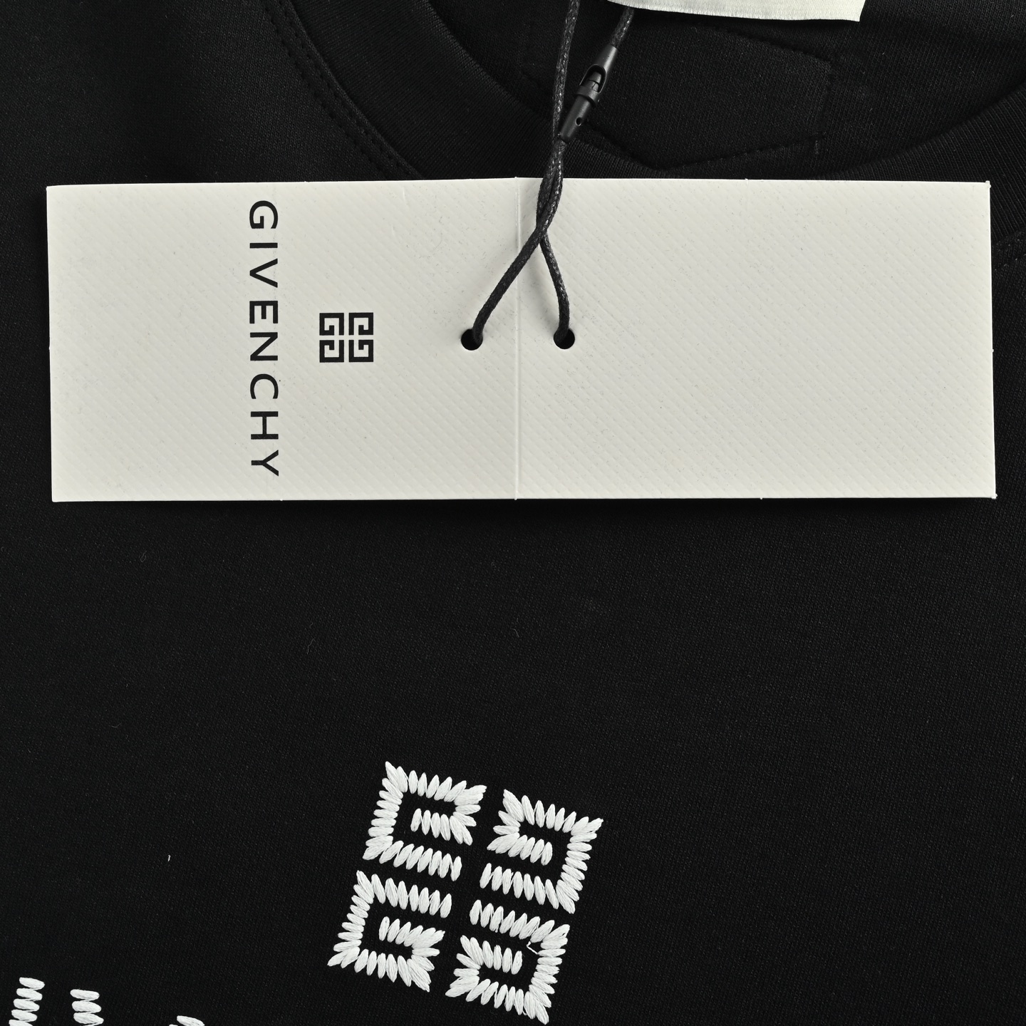 GIVENCHY/纪梵希 25Fw 宫格字母logo刺绣长袖T恤