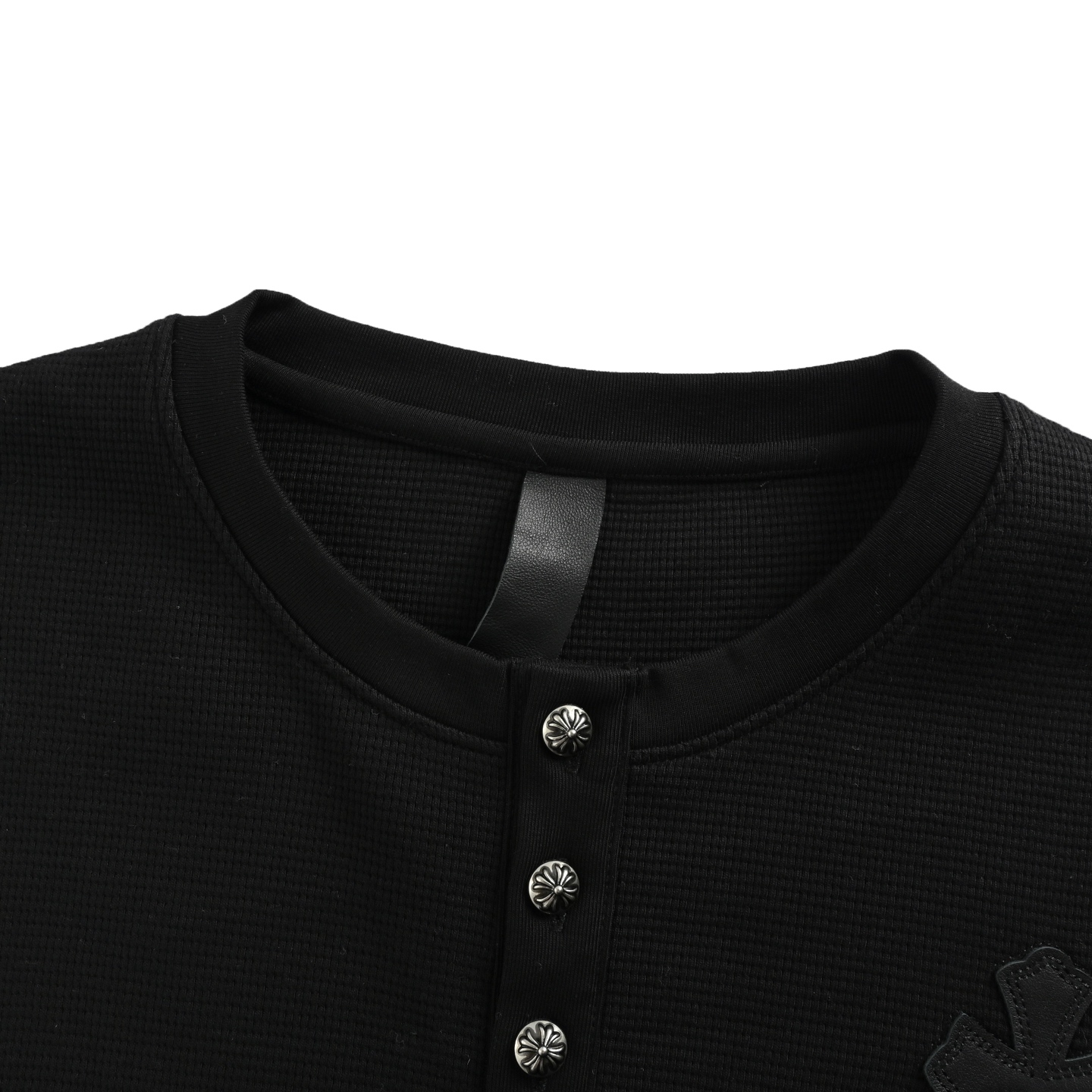 Chrome Hearts/克罗心 25Fw 十字皮标华夫格长袖-莆田鞋,莆田鞋货源,高仿鞋,高仿鞋货源,安福档口,莆田高仿鞋,莆田鞋批发,高仿鞋批发,莆田高仿运动鞋,高仿运动鞋,莆田运动鞋 Chrome Hearts/克罗心 25Fw 十字皮标华夫格长袖