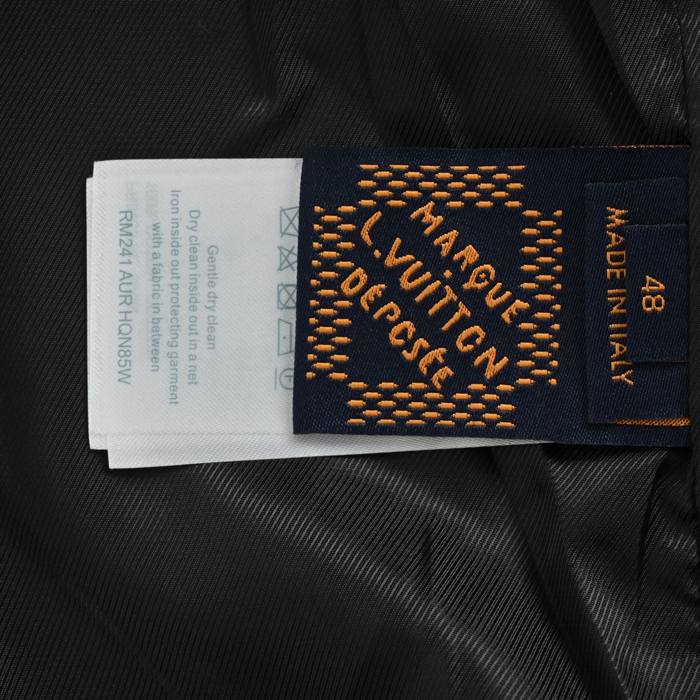 LouisVuitton/路易威登 25Fw 毛呢棋盘格外套 黑色