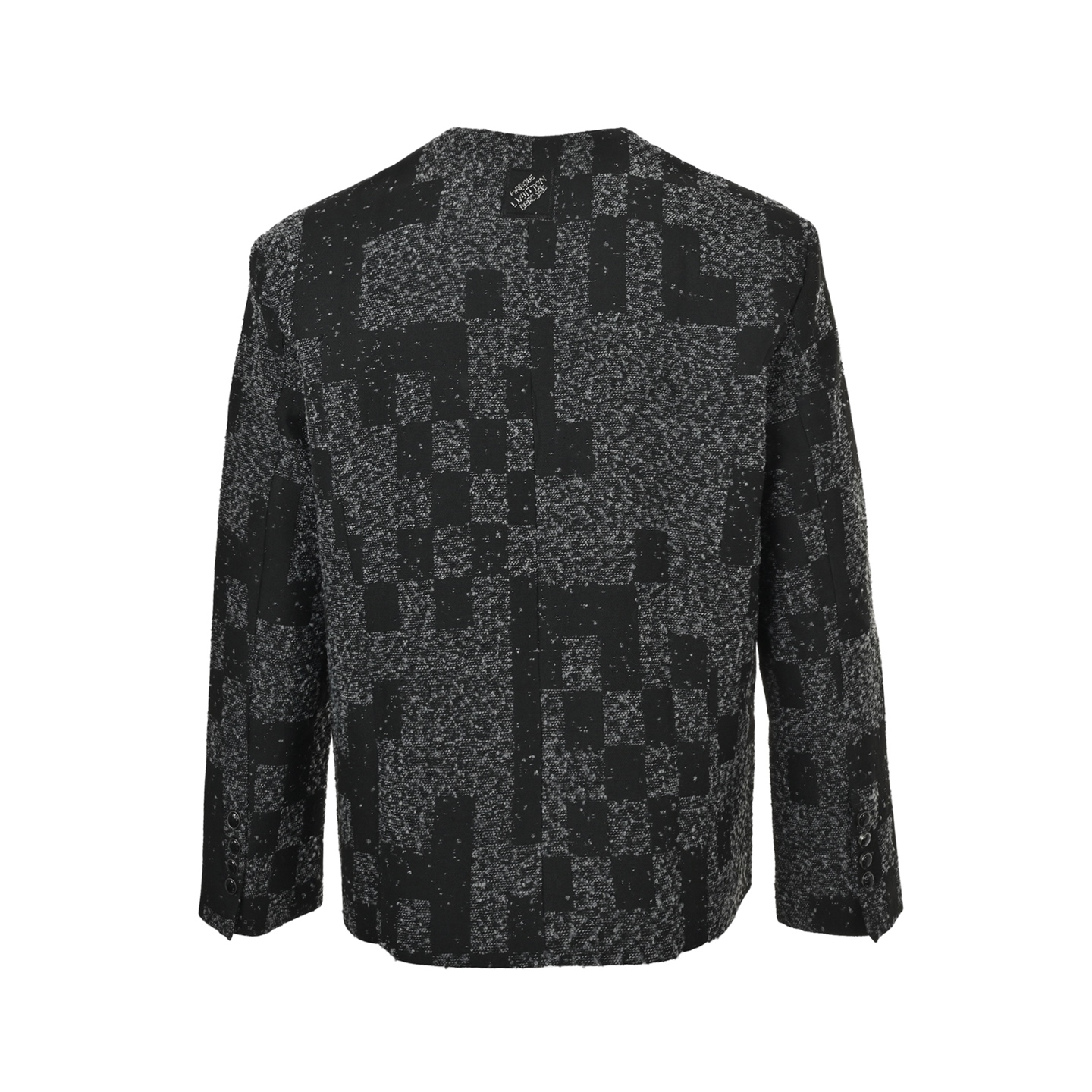 LouisVuitton/路易威登 25Fw 毛呢棋盘格外套 黑色