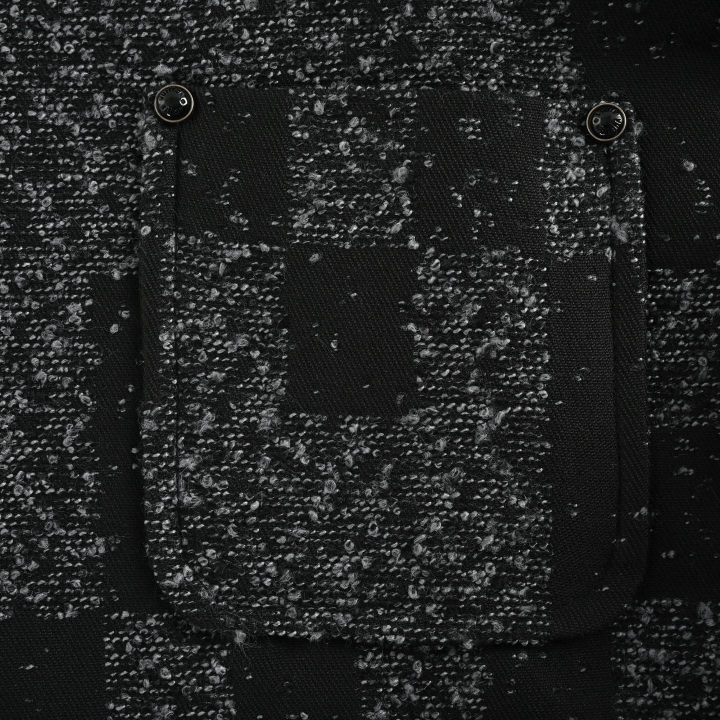LouisVuitton/路易威登 25Fw 毛呢棋盘格外套 黑色