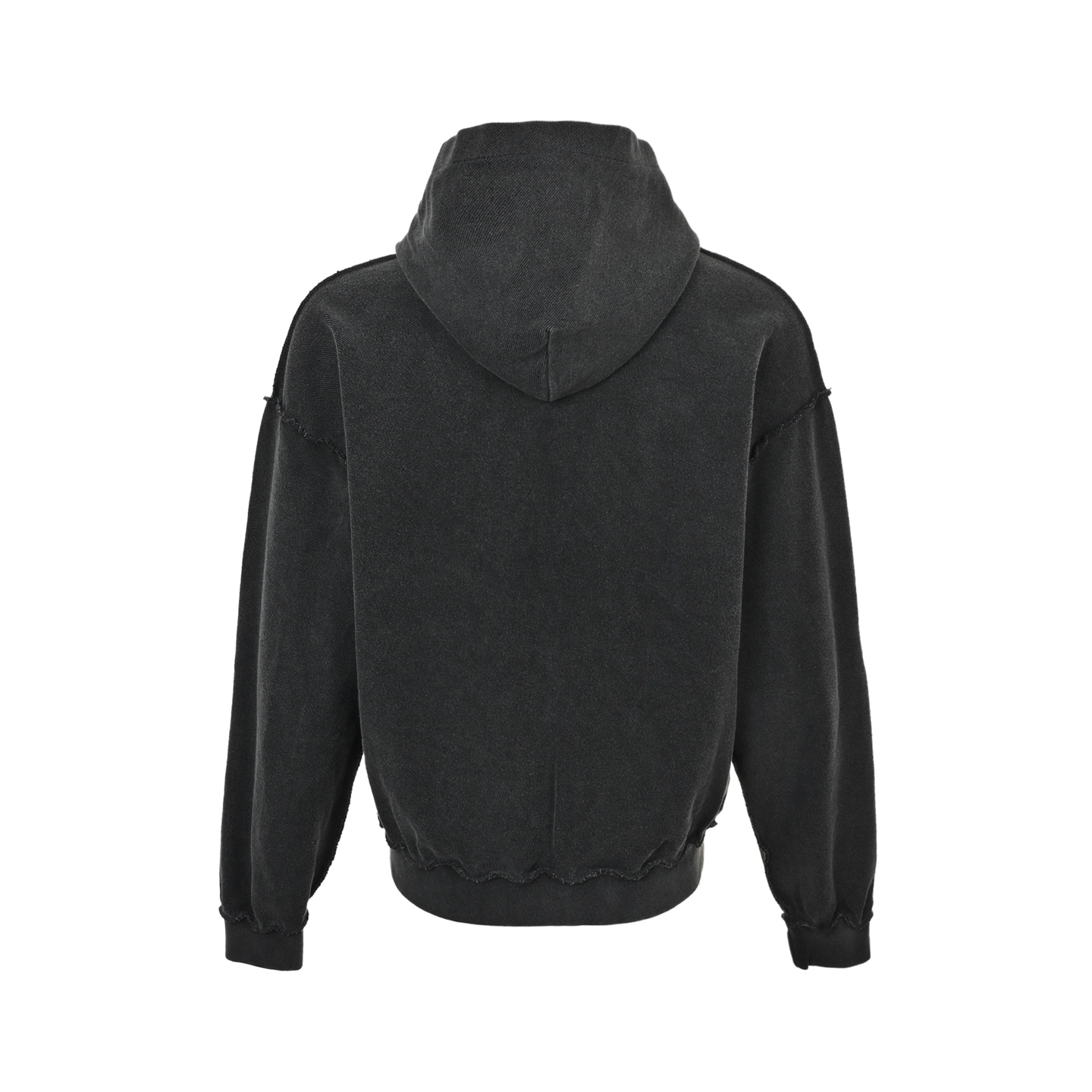 Balenciaga/巴黎世家 25Fw 滑雪3M刺绣反穿拉链连帽外套 水洗黑