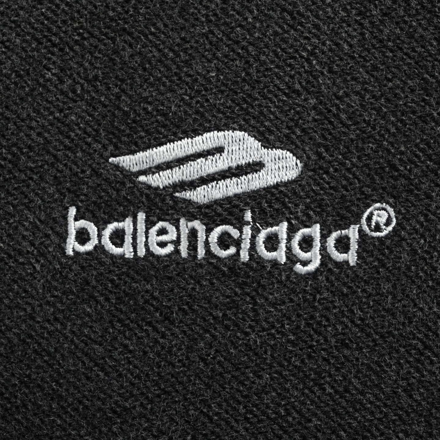 Balenciaga/巴黎世家 25Fw 滑雪3M刺绣反穿拉链连帽外套 水洗黑