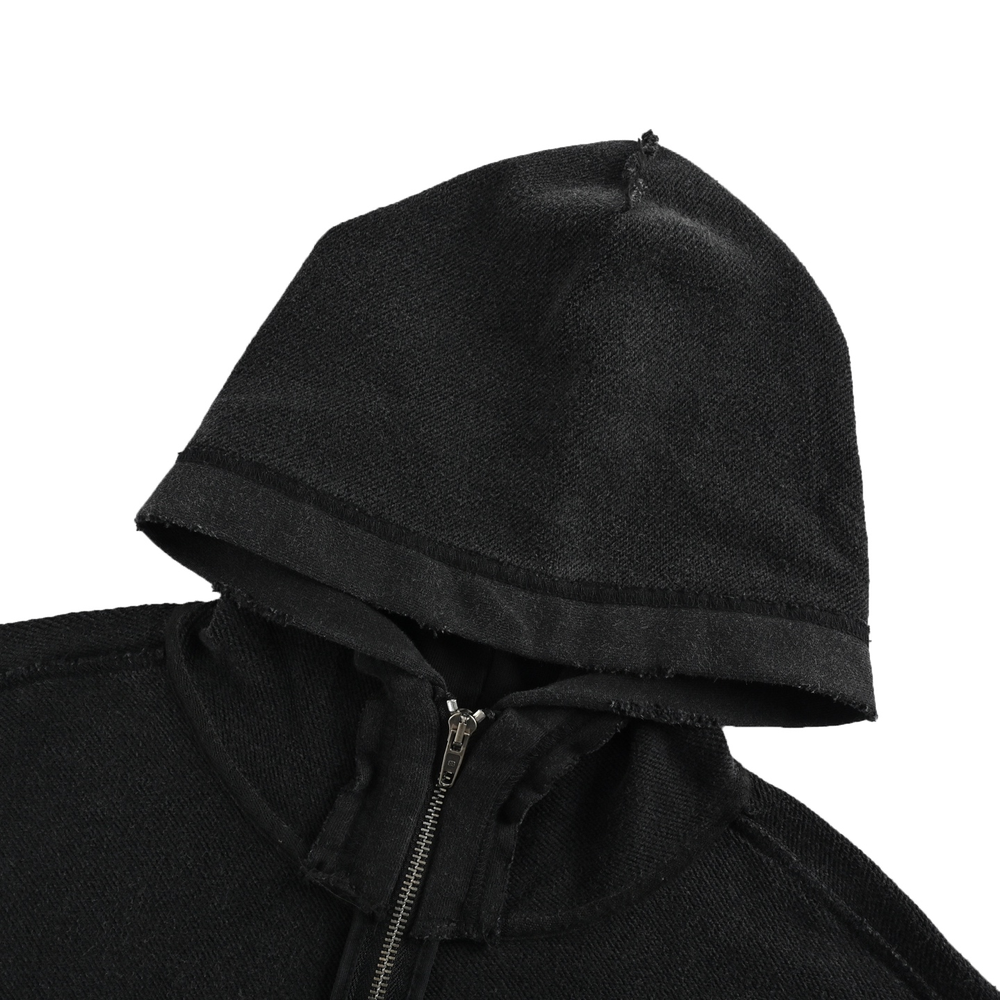 Balenciaga/巴黎世家 25Fw 可乐刺绣双面穿拉链连帽外套 水洗黑