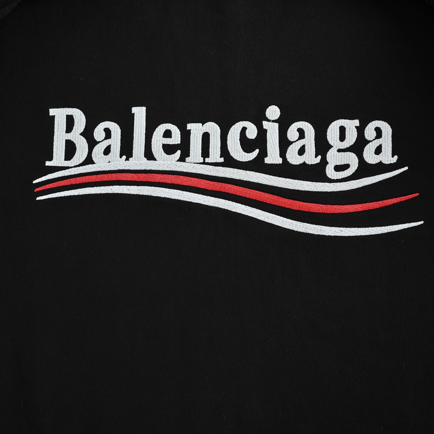 Balenciaga/巴黎世家 25Fw 可乐刺绣双面穿拉链连帽外套 水洗黑