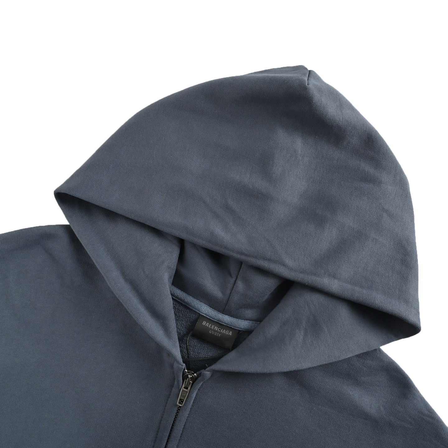 Balenciaga/巴黎世家 25Fw 前后刺绣涂鸦拉链连帽外套 涂鸦蓝