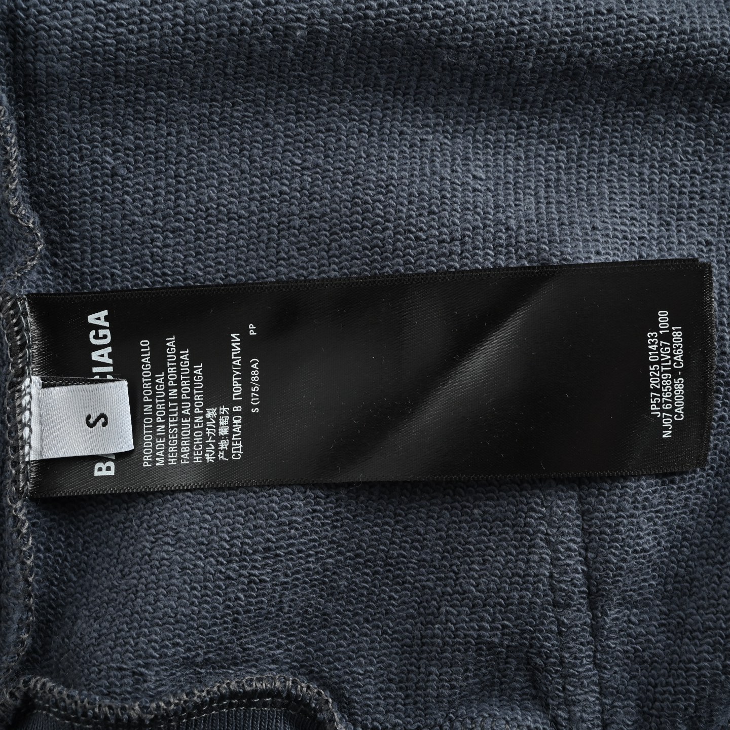 Balenciaga/巴黎世家 25Fw 前后刺绣涂鸦拉链连帽外套 涂鸦蓝