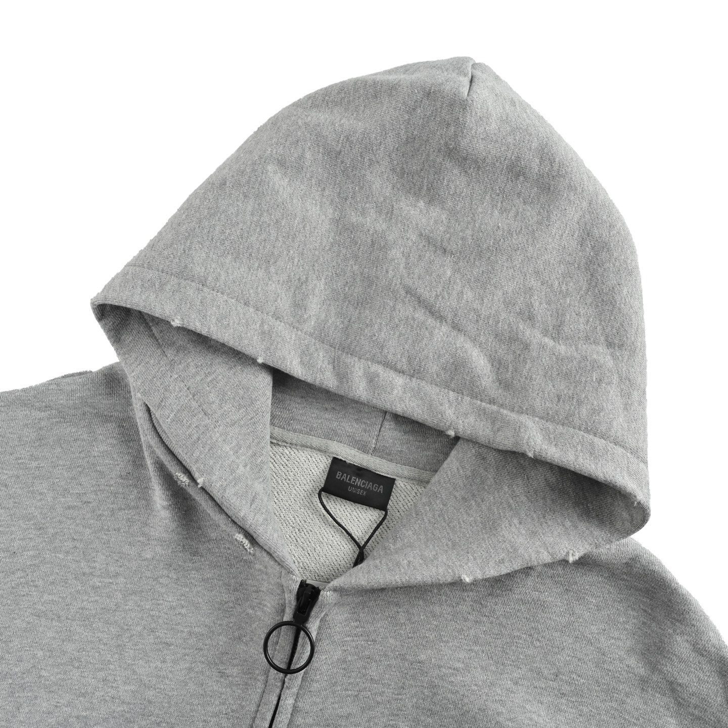 Balenciaga/巴黎世家 25Fw 贴皮字母刺绣拉链连帽外套