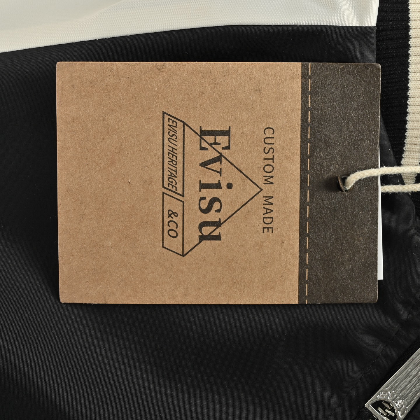 Evisu/福神 刺绣金龙棒球棉服外套 夹克外套前幅海鸥标志刺绣