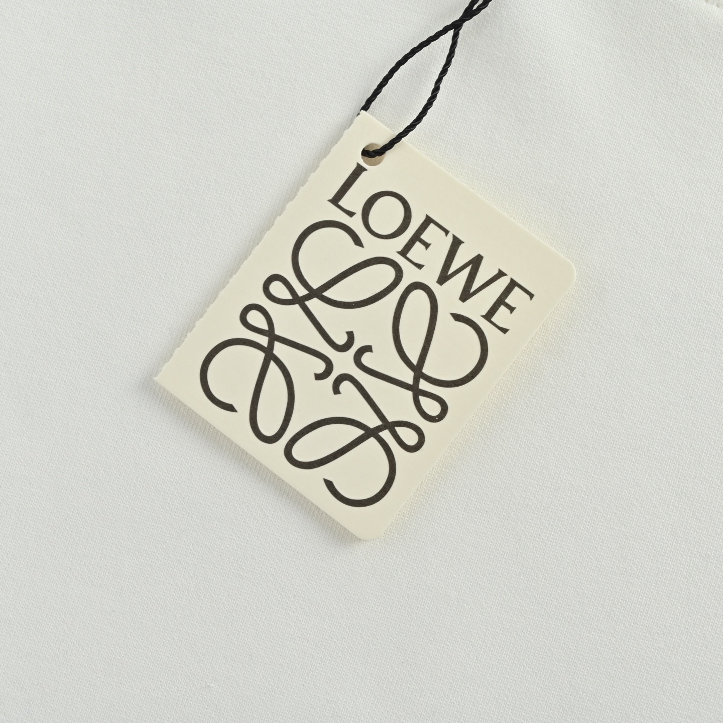 Loewe/罗意威 25Fw 胸口徽标字母撞色刺绣长袖T恤 黑色 白色