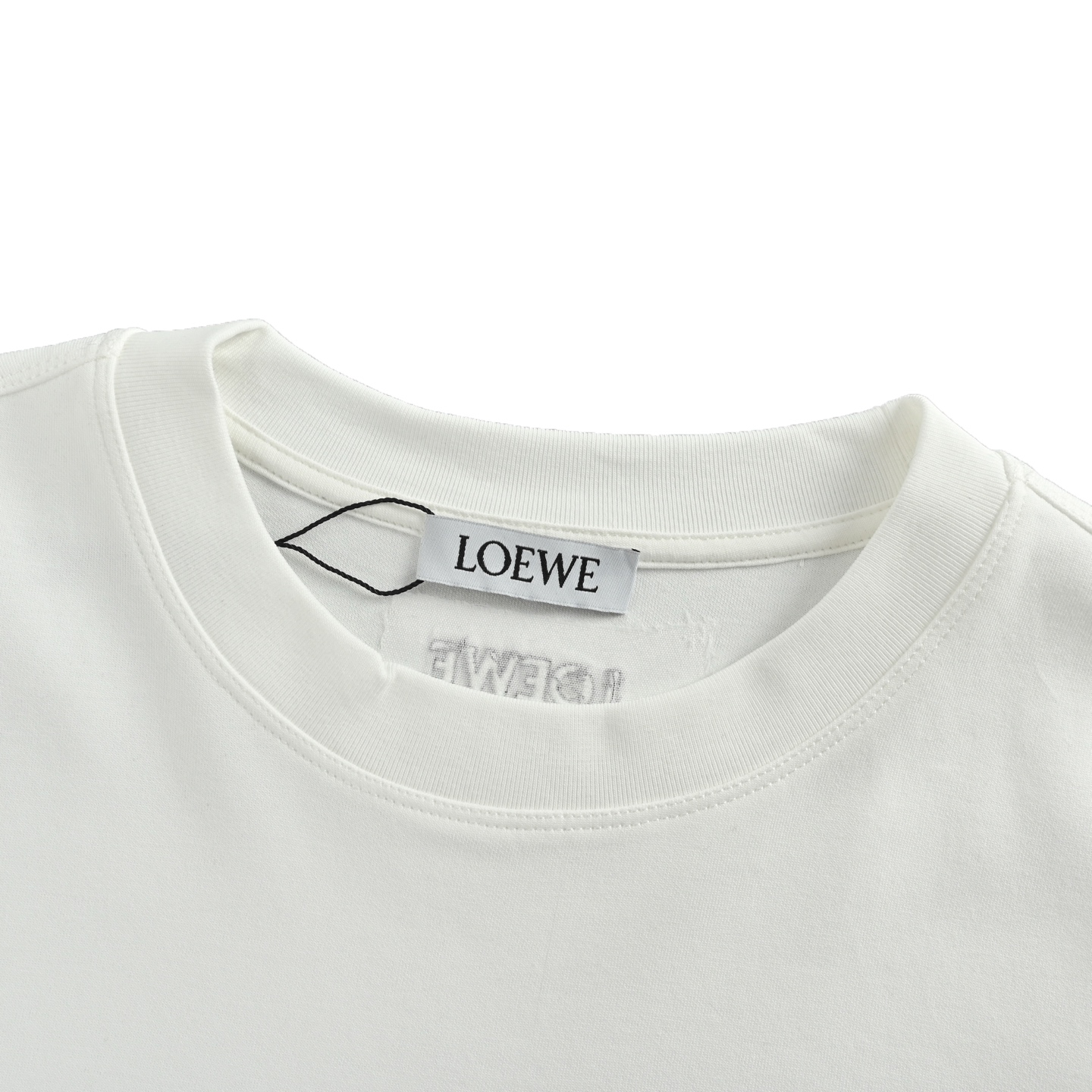Loewe/罗意威 25Fw 胸口徽标字母撞色刺绣长袖T恤 黑色 白色