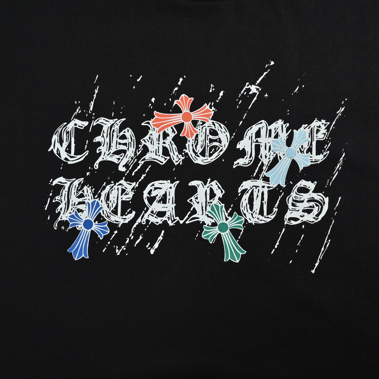 Chrome Hearts/克罗心 涂鸦字母十字架印花圆领卫衣-莆田鞋,莆田鞋货源,高仿鞋,高仿鞋货源,安福档口,莆田高仿鞋,莆田鞋批发,高仿鞋批发,莆田高仿运动鞋,高仿运动鞋,莆田运动鞋 Chrome Hearts/克罗心 涂鸦字母十字架印花圆领卫衣