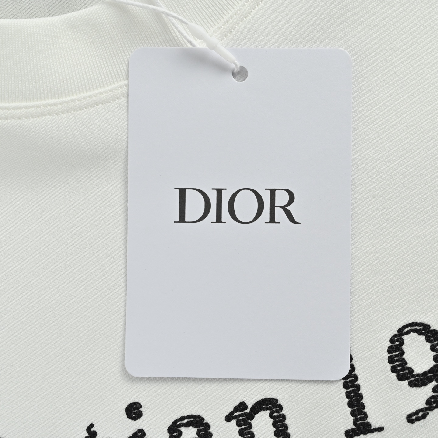 Dior/迪奥 25Fw 1947标志刺绣长袖T恤 黑色 白色