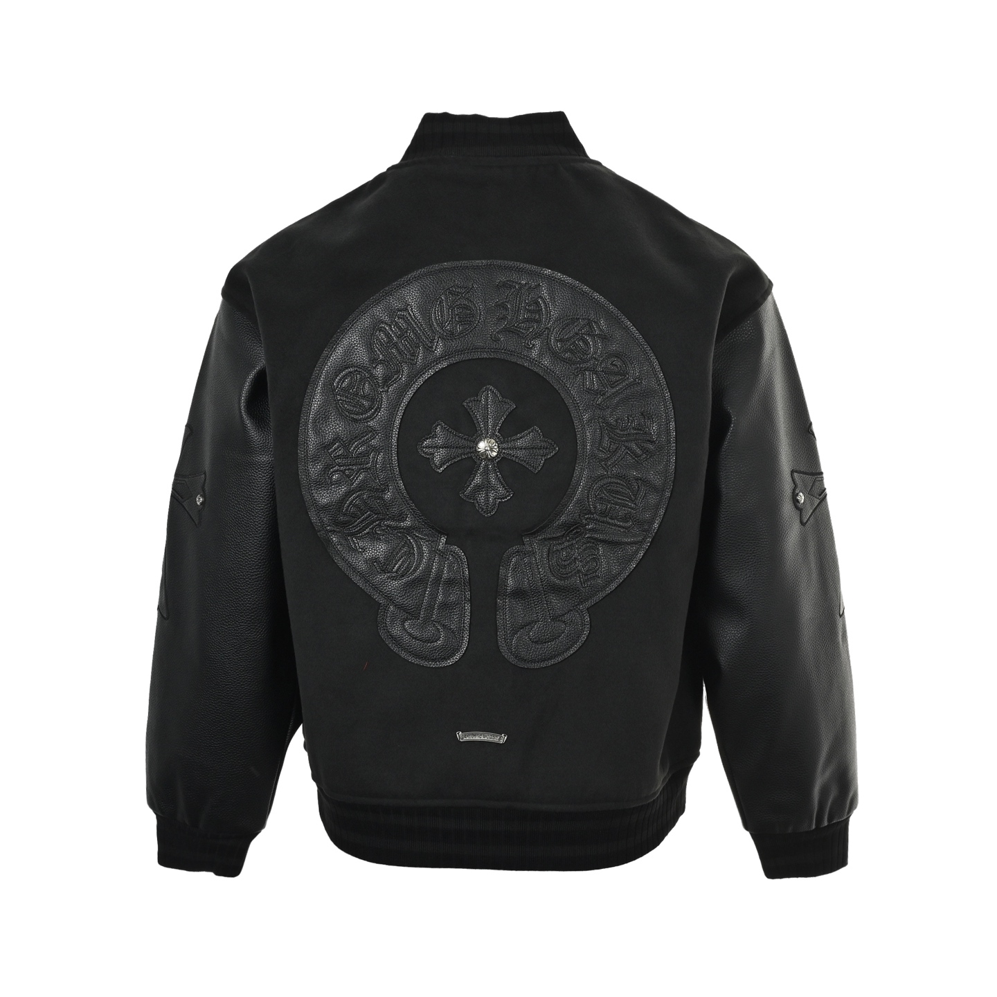 ChromeHearts/克罗心 十字架贴皮拼接棒球服夹克外套