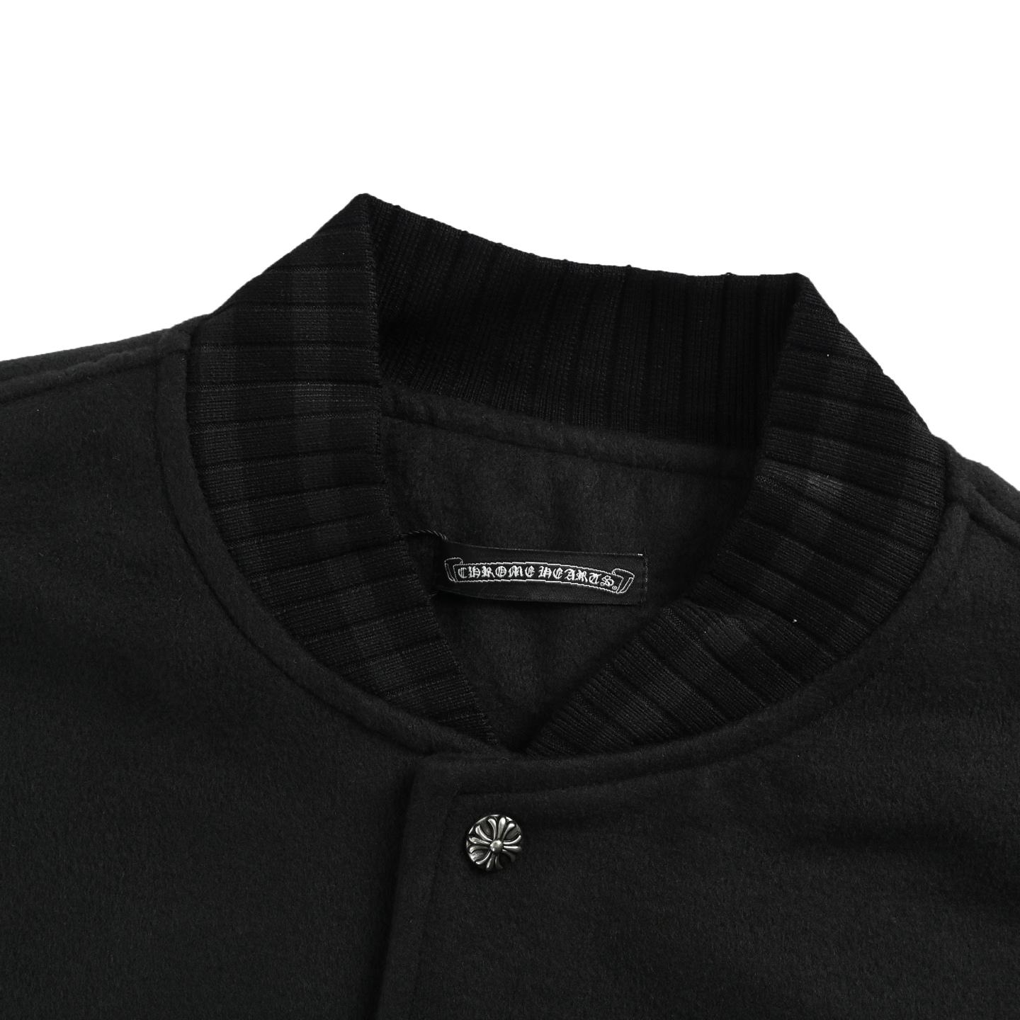ChromeHearts/克罗心 十字架贴皮拼接棒球服夹克外套
