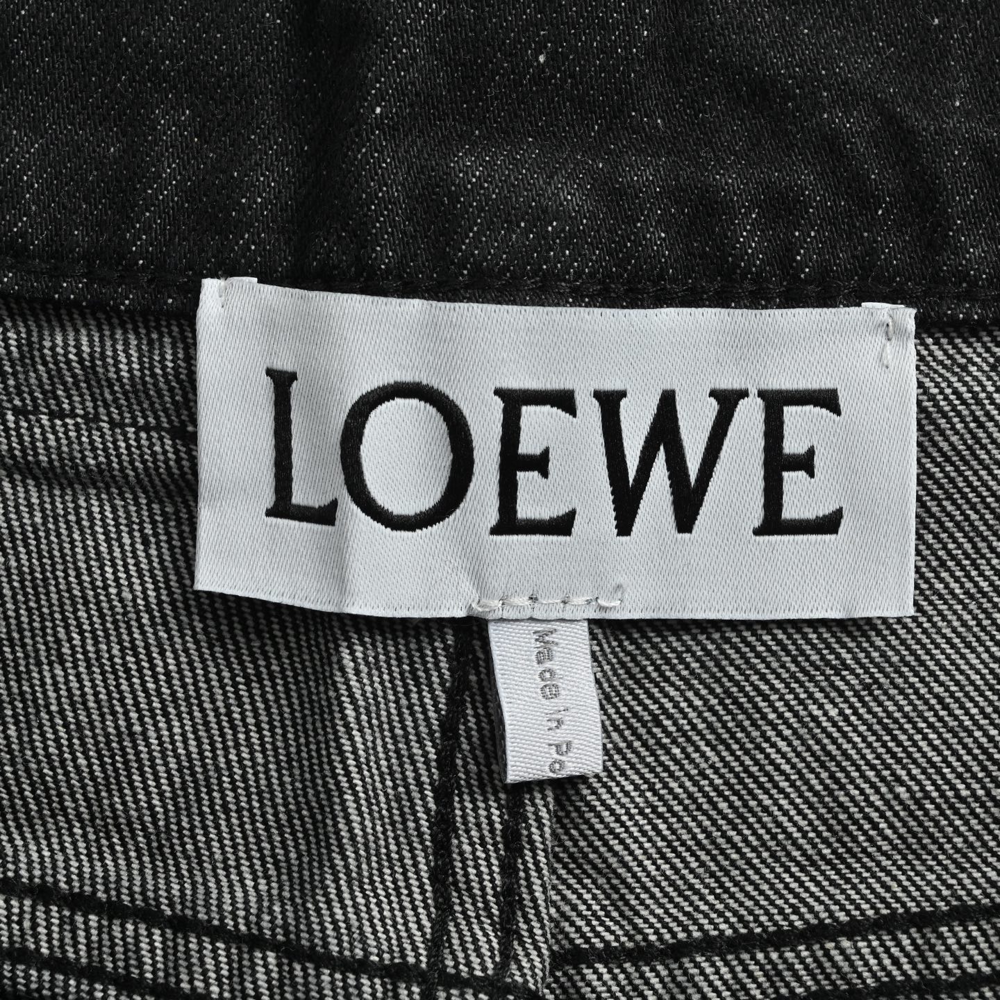 Loewe/罗意威 Anagram烧花镂空logo套装牛仔裤 中克重水洗棉质单宁布 Anagram 宽松牛仔裤