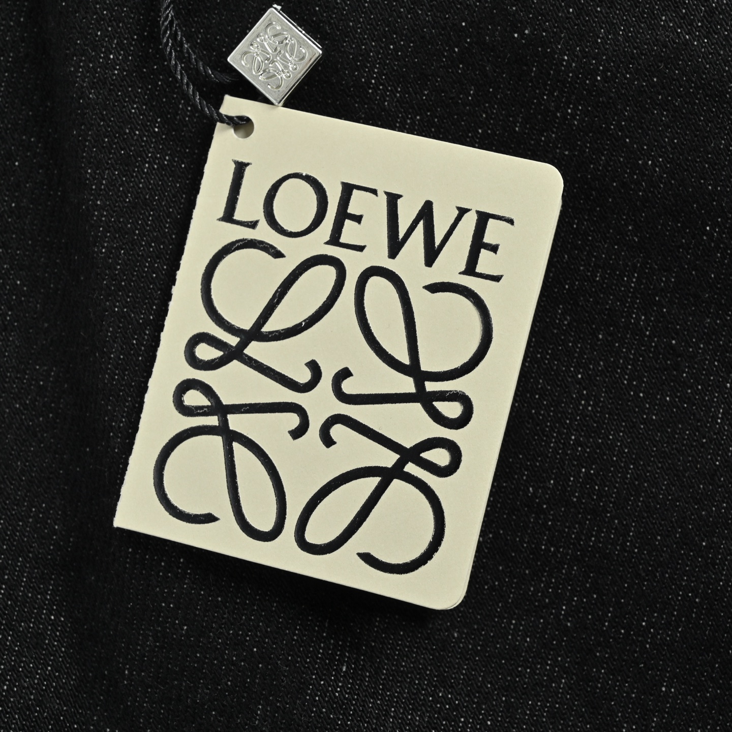 Loewe/罗意威 Anagram烧花镂空logo套装牛仔裤 中克重水洗棉质单宁布 Anagram 宽松牛仔裤