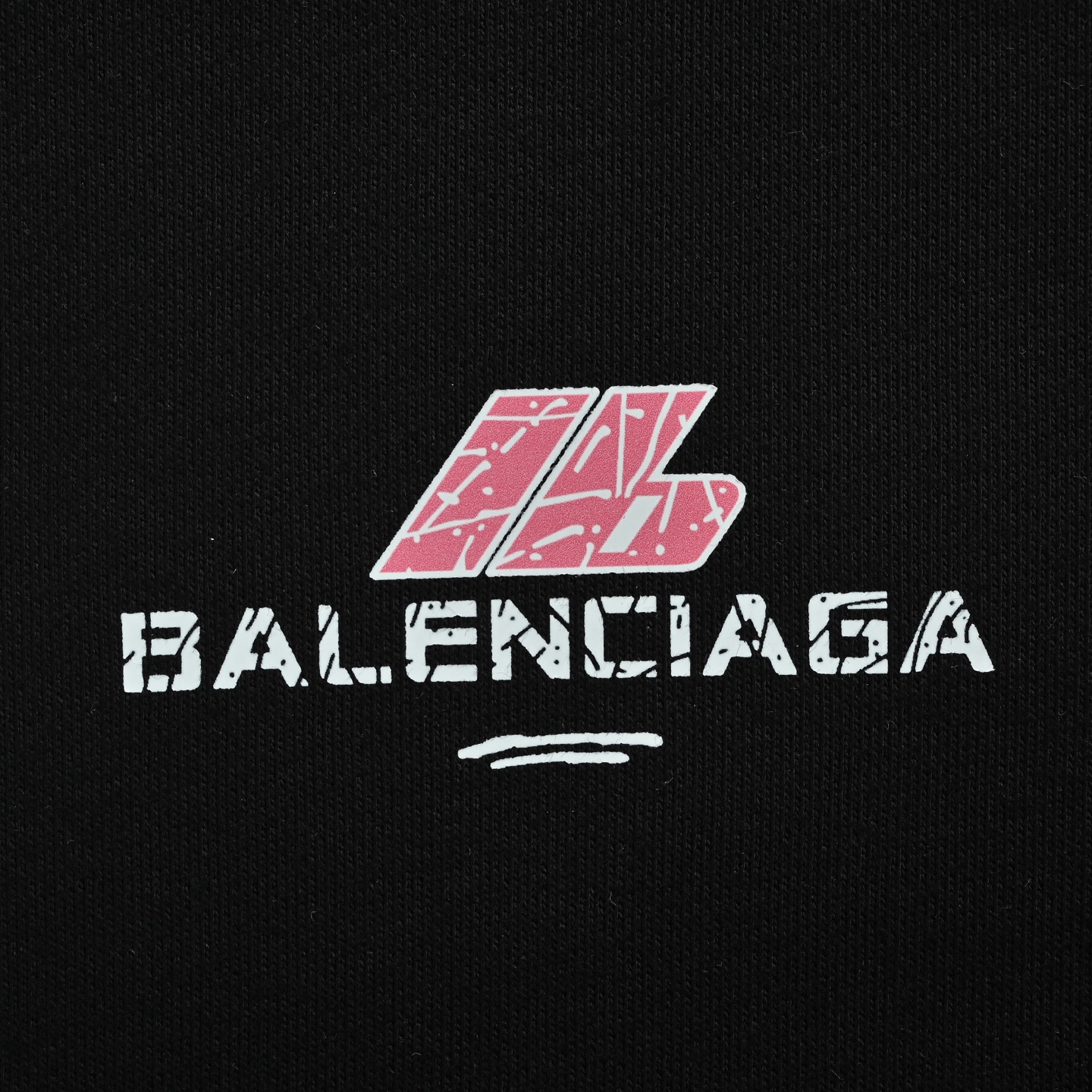 Balenciaga/巴黎世家 25Fw 裂纹印花圆领卫衣