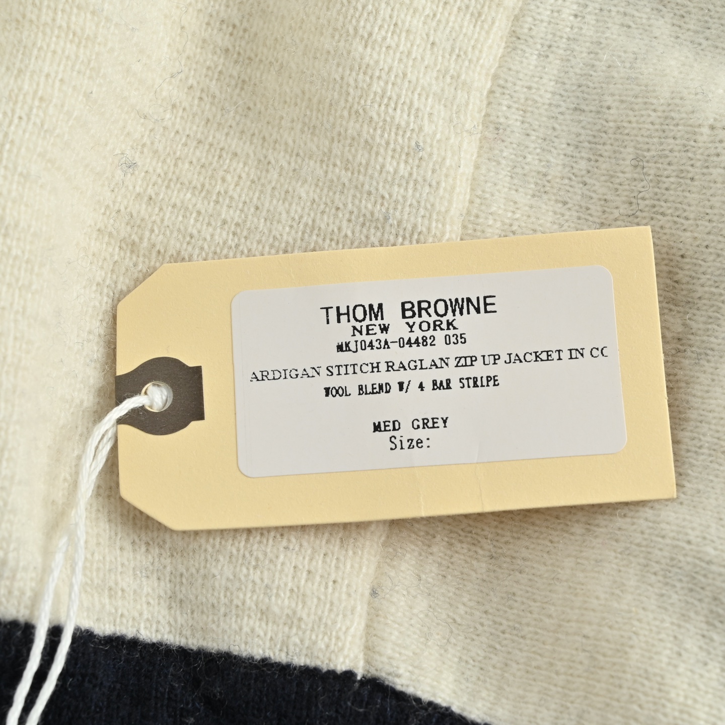 Thom Browne/汤姆布朗 25Fw 宽条纹针织连帽毛衣