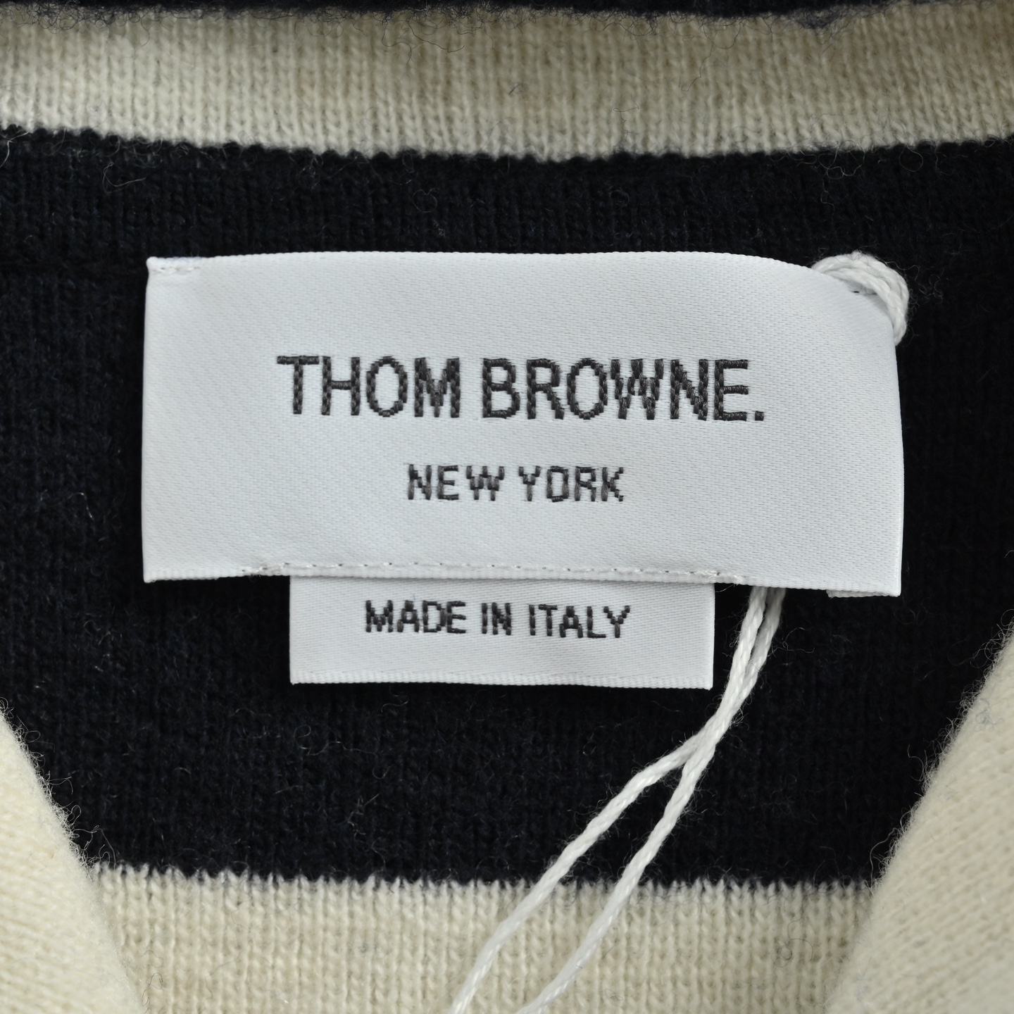 Thom Browne/汤姆布朗 25Fw 宽条纹针织连帽毛衣
