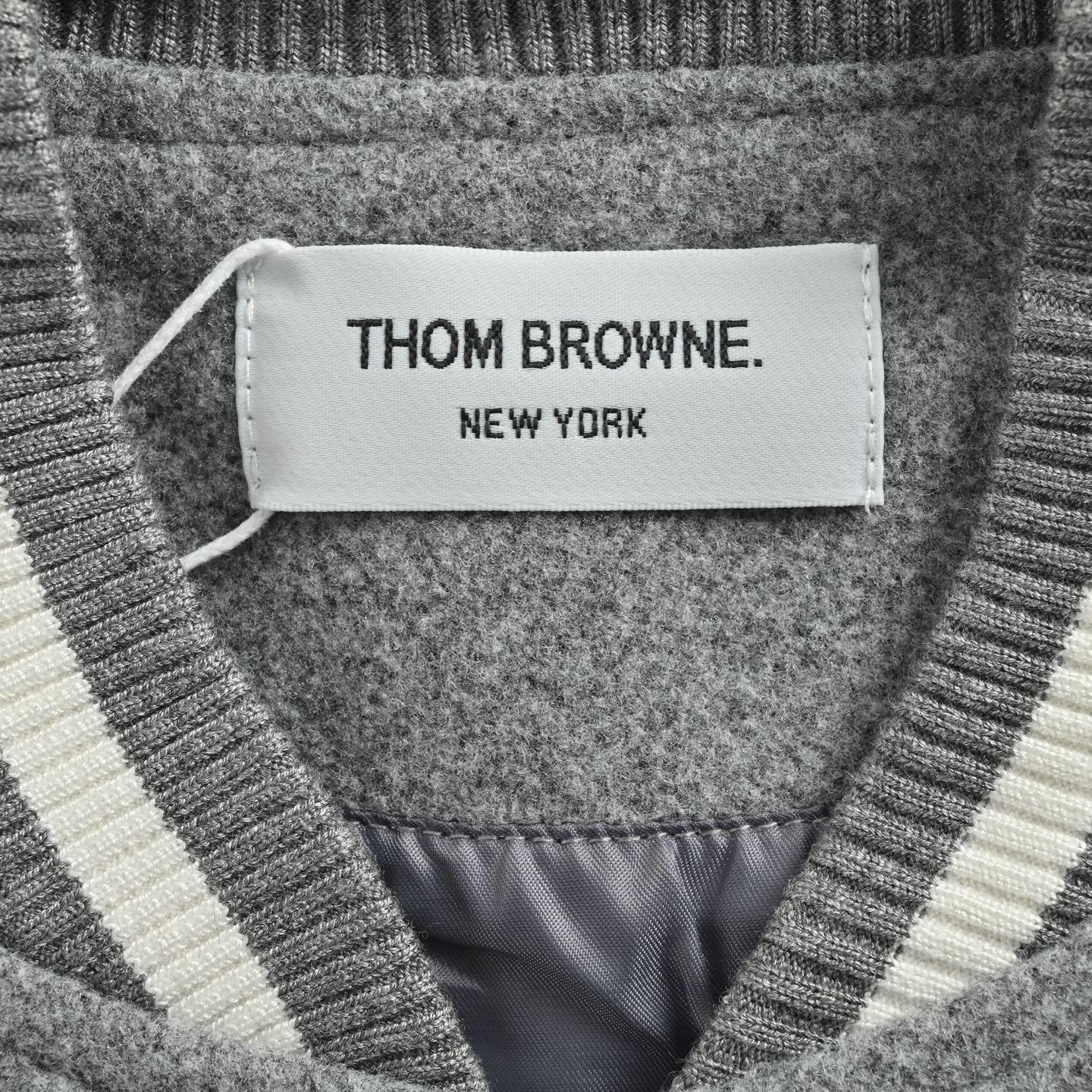 Thom Browne/汤姆布朗 多元素刺绣四杠棒球服夹克外套