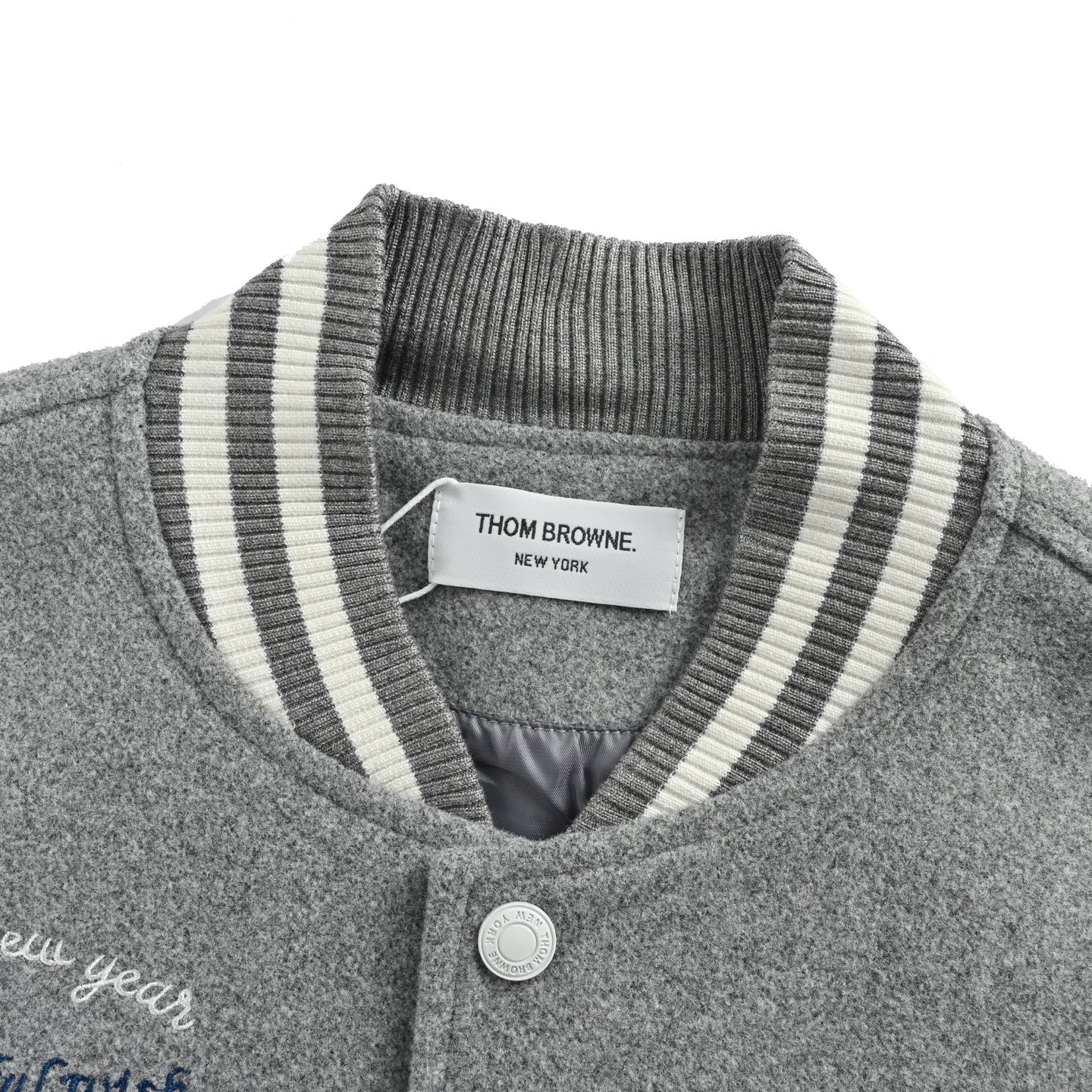 Thom Browne/汤姆布朗 多元素刺绣四杠棒球服夹克外套