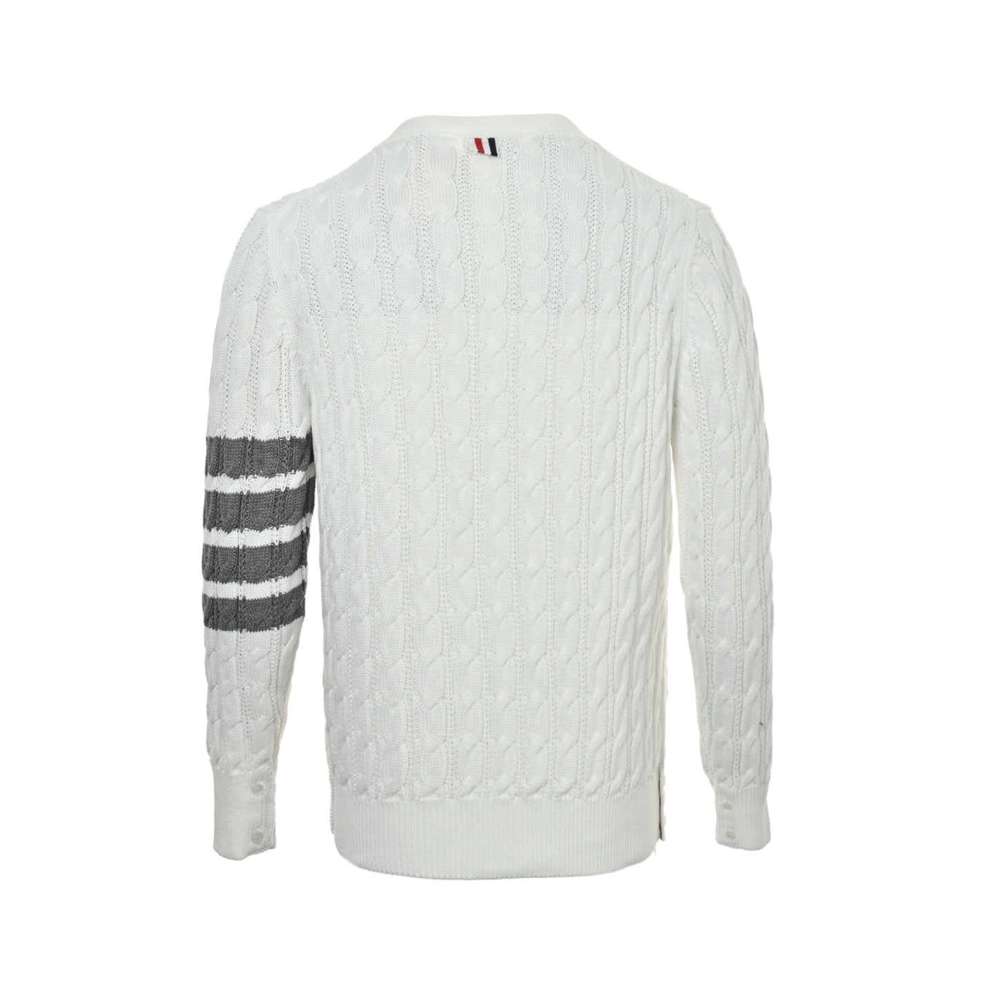 Thom Browne/汤姆布朗 粗针麻花针织开衫毛衣 THOM BROWNE 汤姆布朗 .TB经典袖子四条纹针织粗针麻花针织开衫毛衣