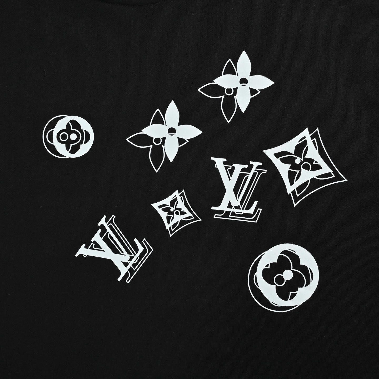 Louis Vuitton/路易威登 25Fw 重影多标圆领卫衣