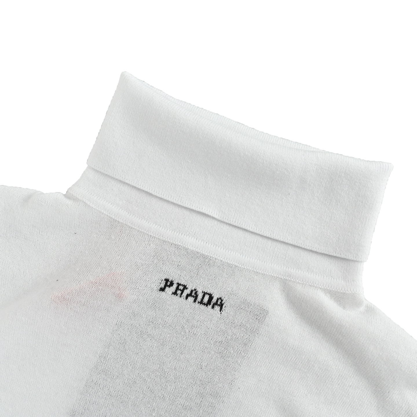 Prada 普拉达 领字提花高领毛衣 定织丝光精纺羊毛
