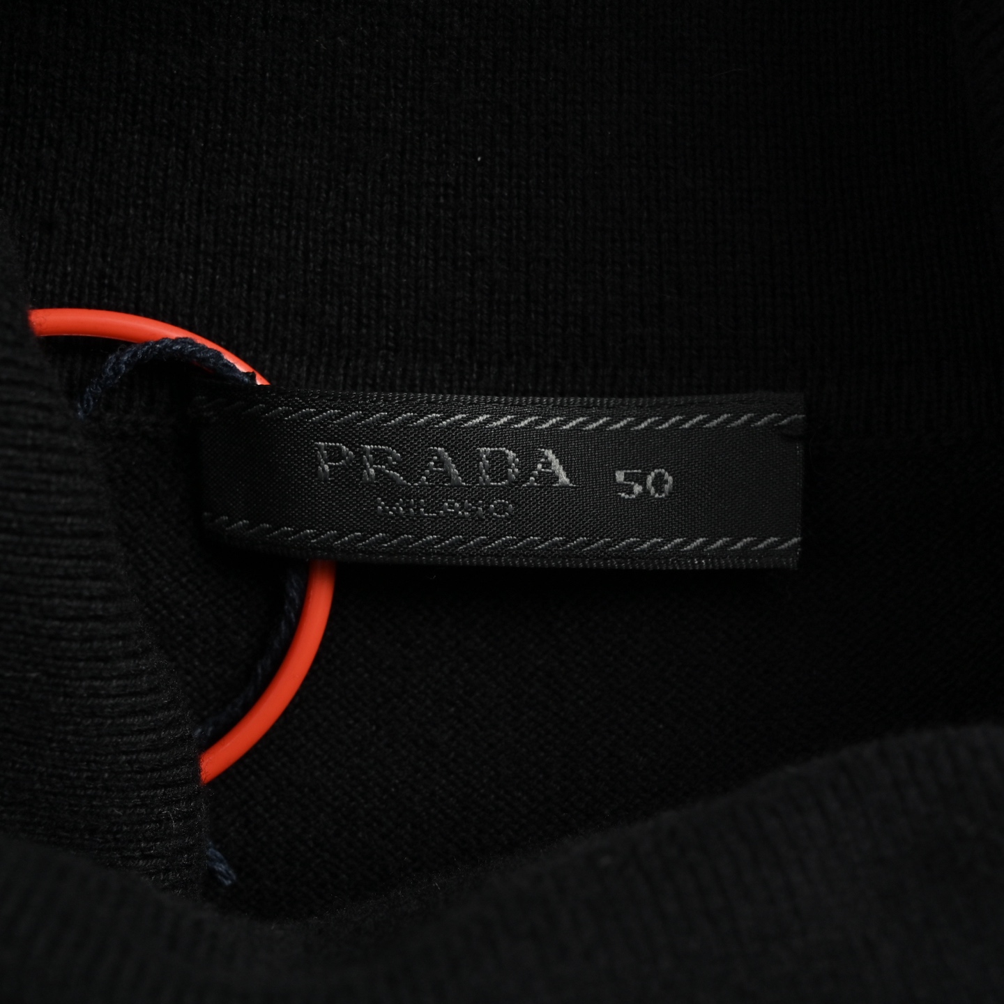 Prada/普拉达 领字提花高领毛衣 定织丝光精纺羊毛