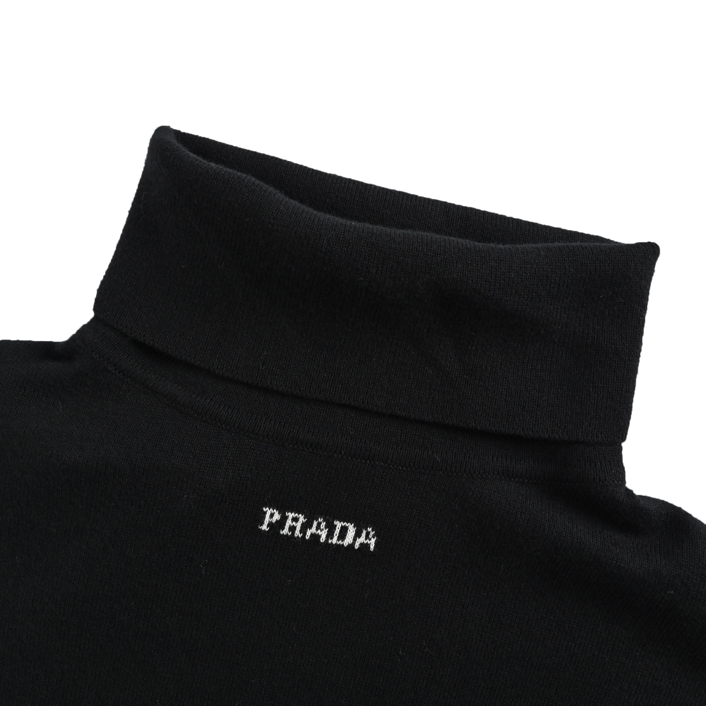 Prada/普拉达 领字提花高领毛衣 定织丝光精纺羊毛