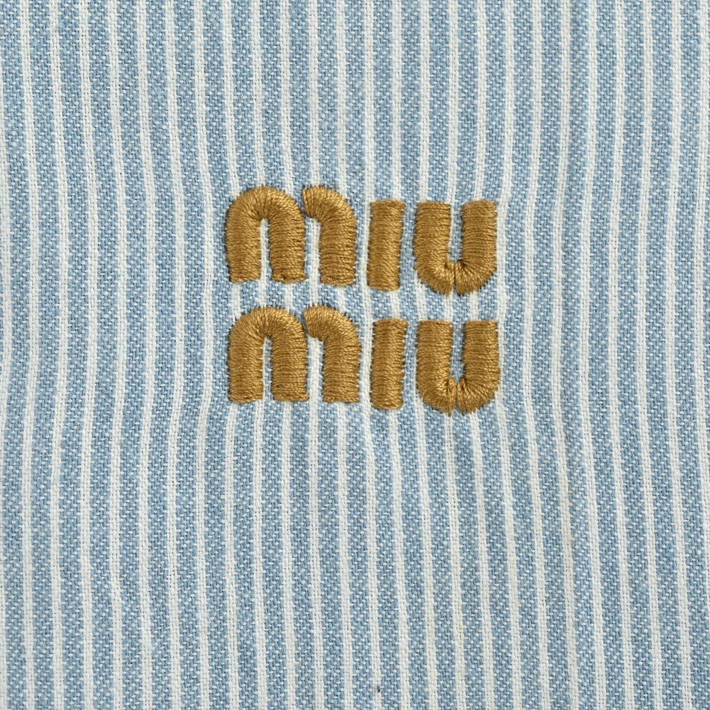 Miu Miu/缪缪 竖条纹夹克外套 220克色织洗水棉