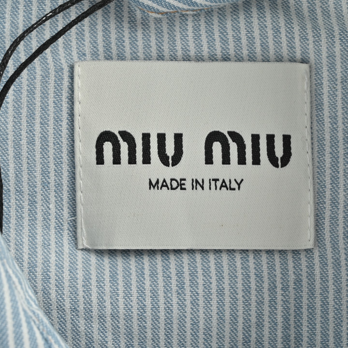Miu Miu/缪缪 竖条纹夹克外套 220克色织洗水棉