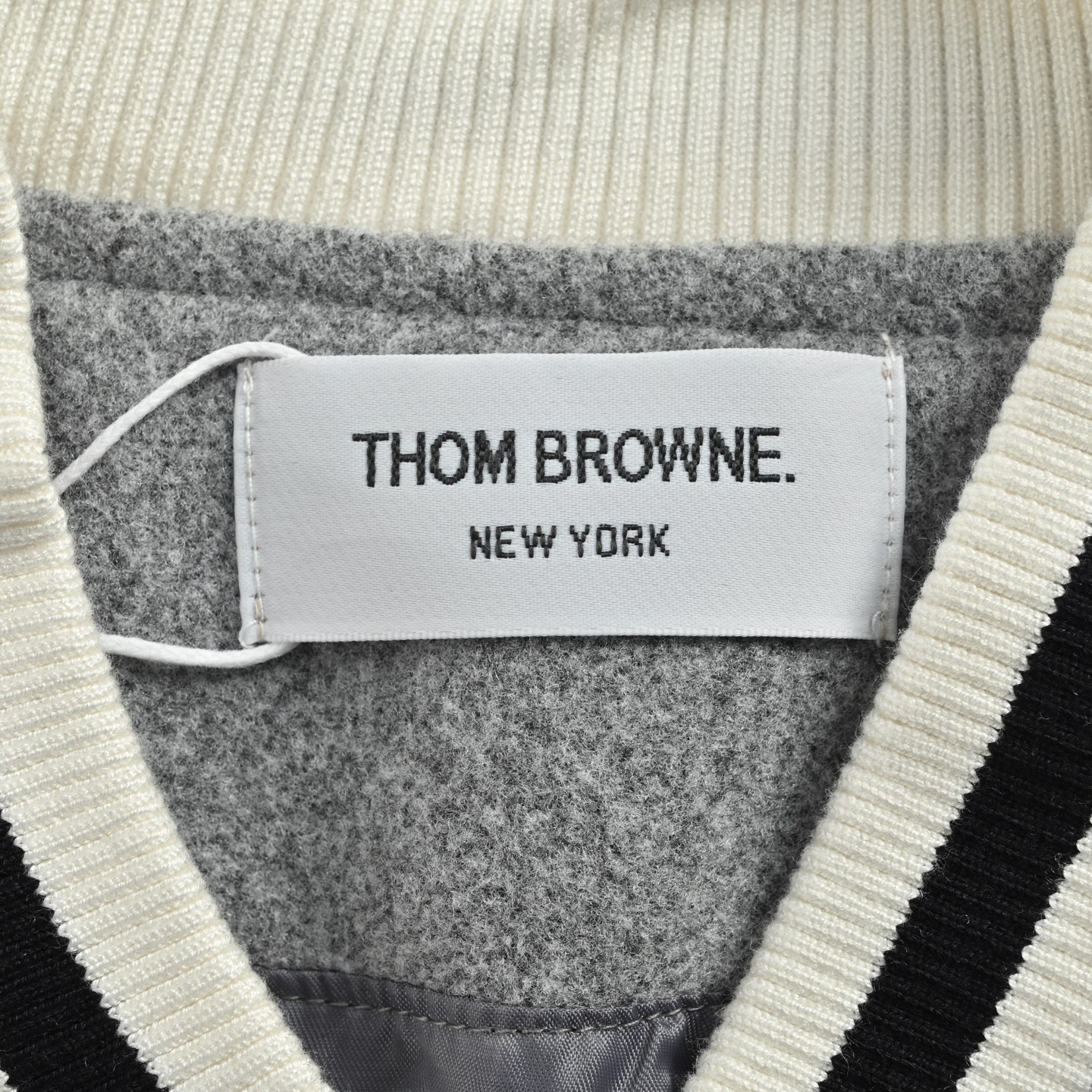 Thom Browne/汤姆布朗 多元素刺绣四杠棒球服夹克外套