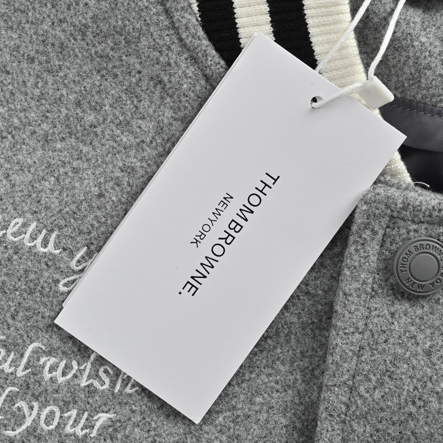 Thom Browne/汤姆布朗 多元素刺绣四杠棒球服夹克外套