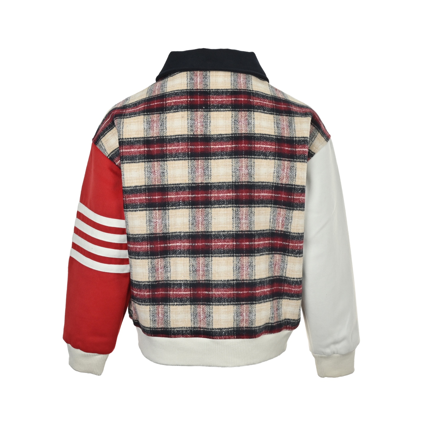 Thom Browne/汤姆布朗 拼接格子四杠棒球服夹克外套