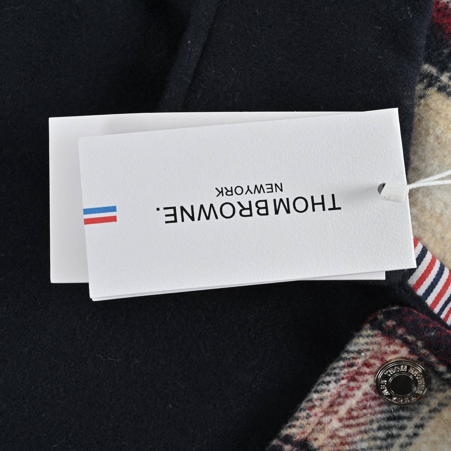 Thom Browne/汤姆布朗 拼接格子四杠棒球服夹克外套