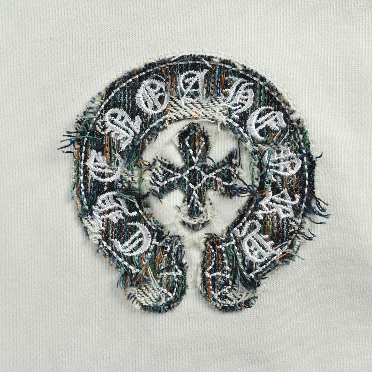 Chrome Hearts 克罗心 马蹄标识贴布刺绣水洗烧花连帽卫衣