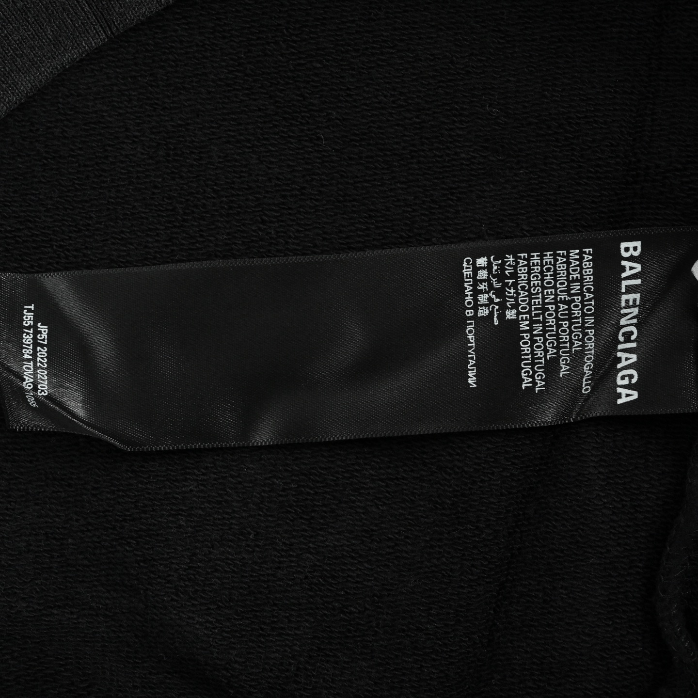 Balenciaga/巴黎世家 24Fw 贴布字母刺绣水洗连帽卫衣 水洗黑