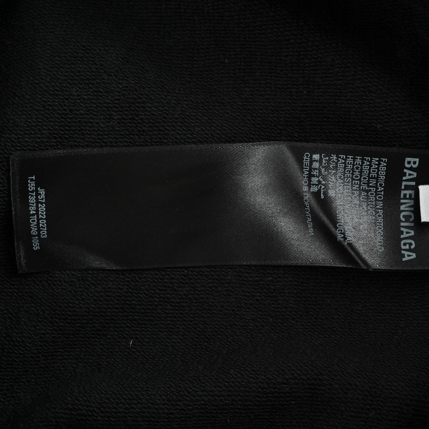 Balenciaga/巴黎世家 25Fw 滑雪泥巴手绘做旧连帽卫衣 黑蓝色