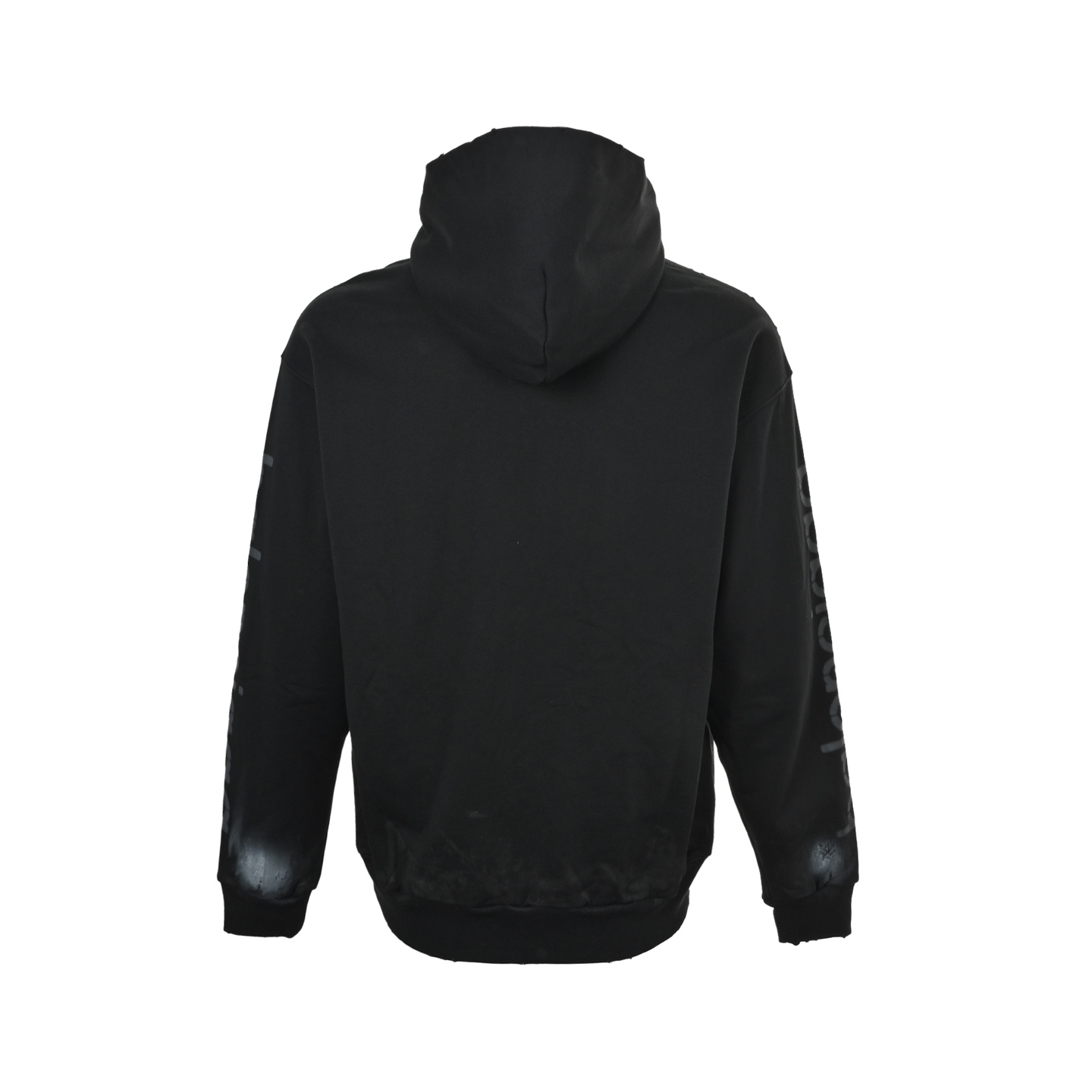 Balenciaga/巴黎世家 25Fw 滑雪泥巴手绘做旧连帽卫衣 黑蓝色