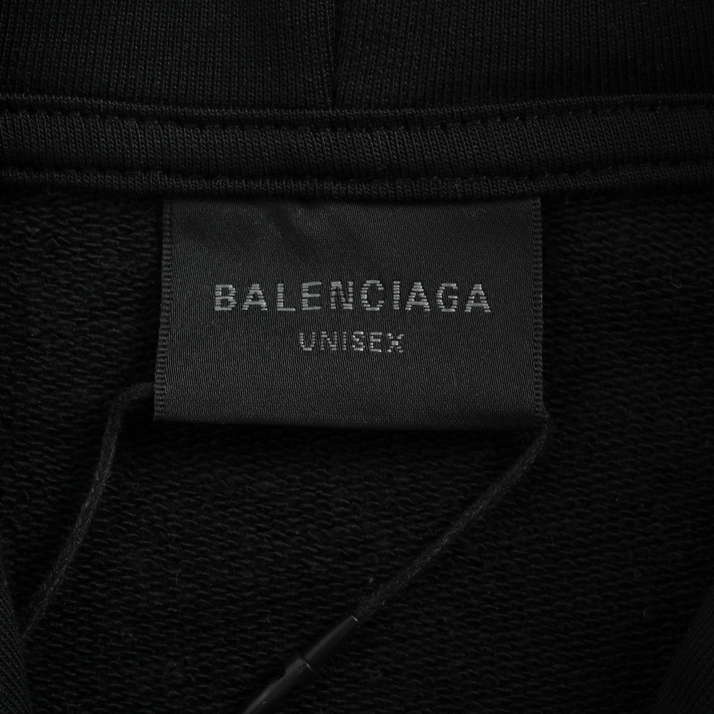 Balenciaga/巴黎世家 25Fw 滑雪泥巴手绘做旧连帽卫衣 黑蓝色