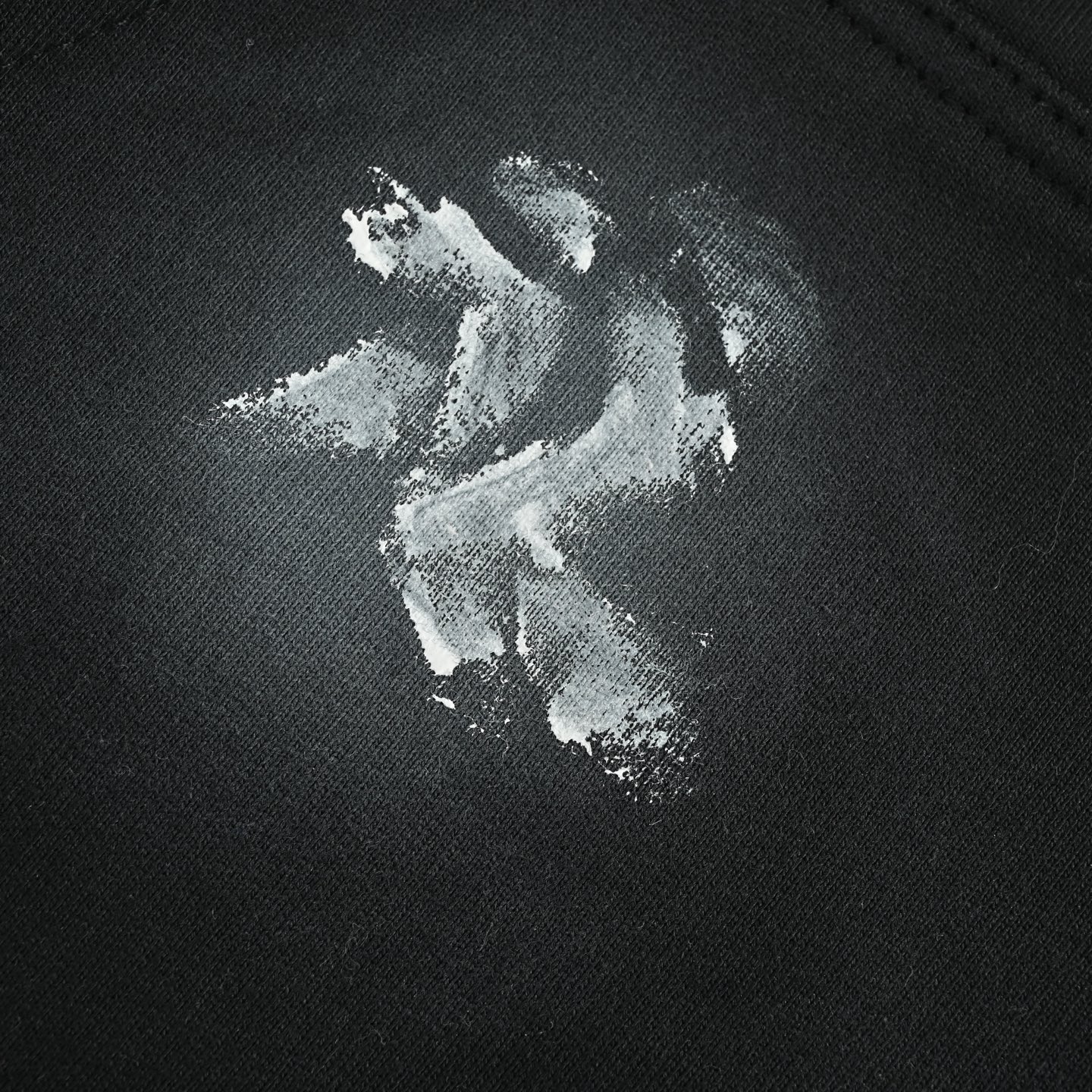 Balenciaga/巴黎世家 25Fw 滑雪泥巴手绘做旧连帽卫衣 黑蓝色