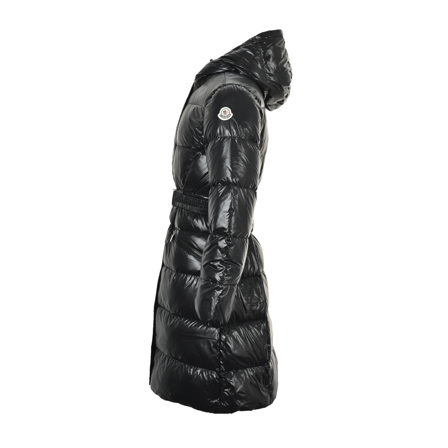 Moncler/蒙口 Bellevue女士长款连帽羽绒服 卡其色黑色