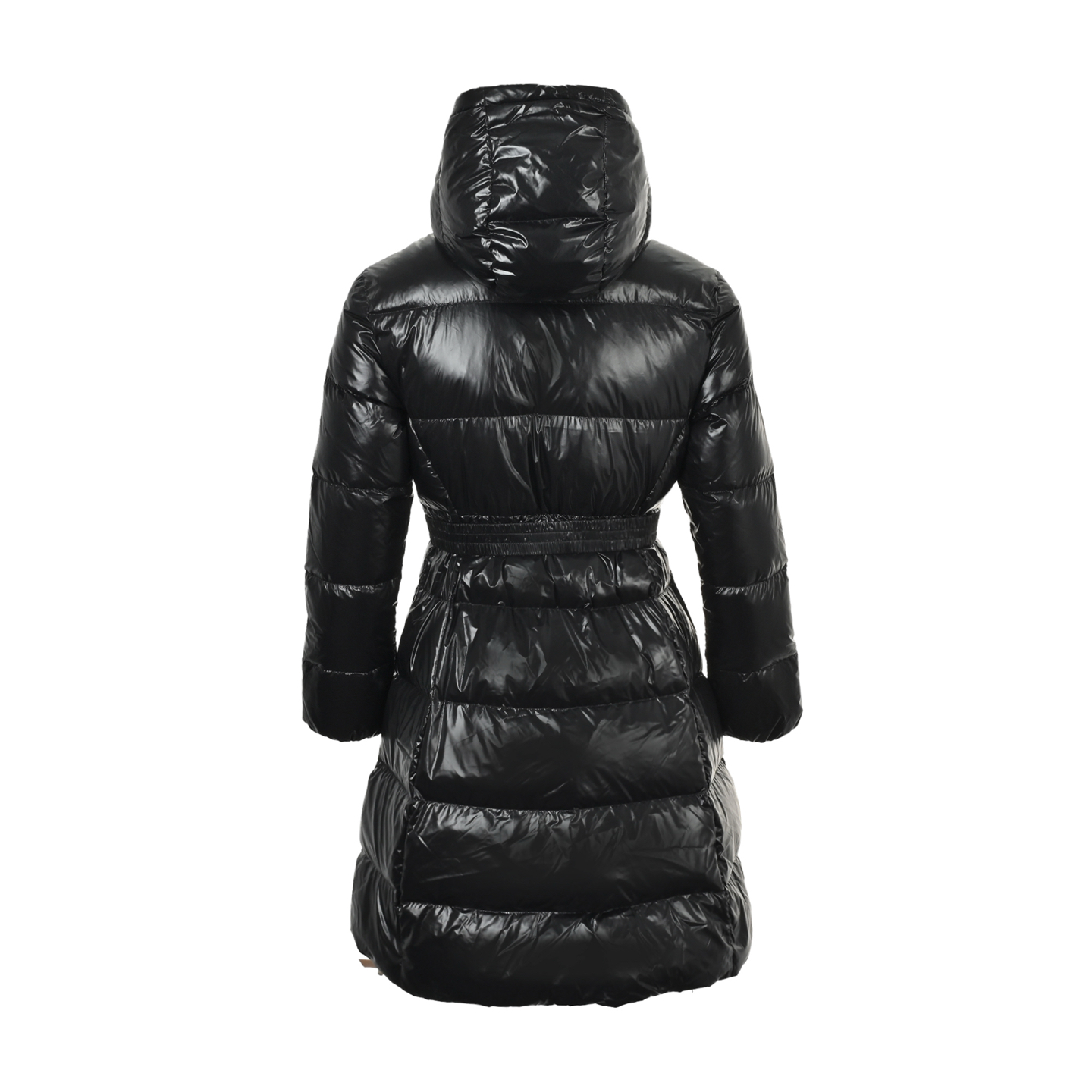 Moncler/蒙口 Bellevue女士长款连帽羽绒服 卡其色黑色